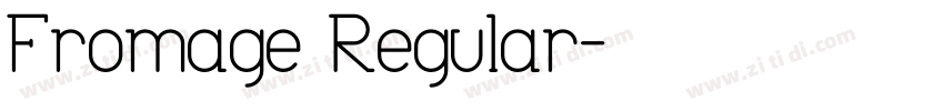 Fromage Regular字体转换